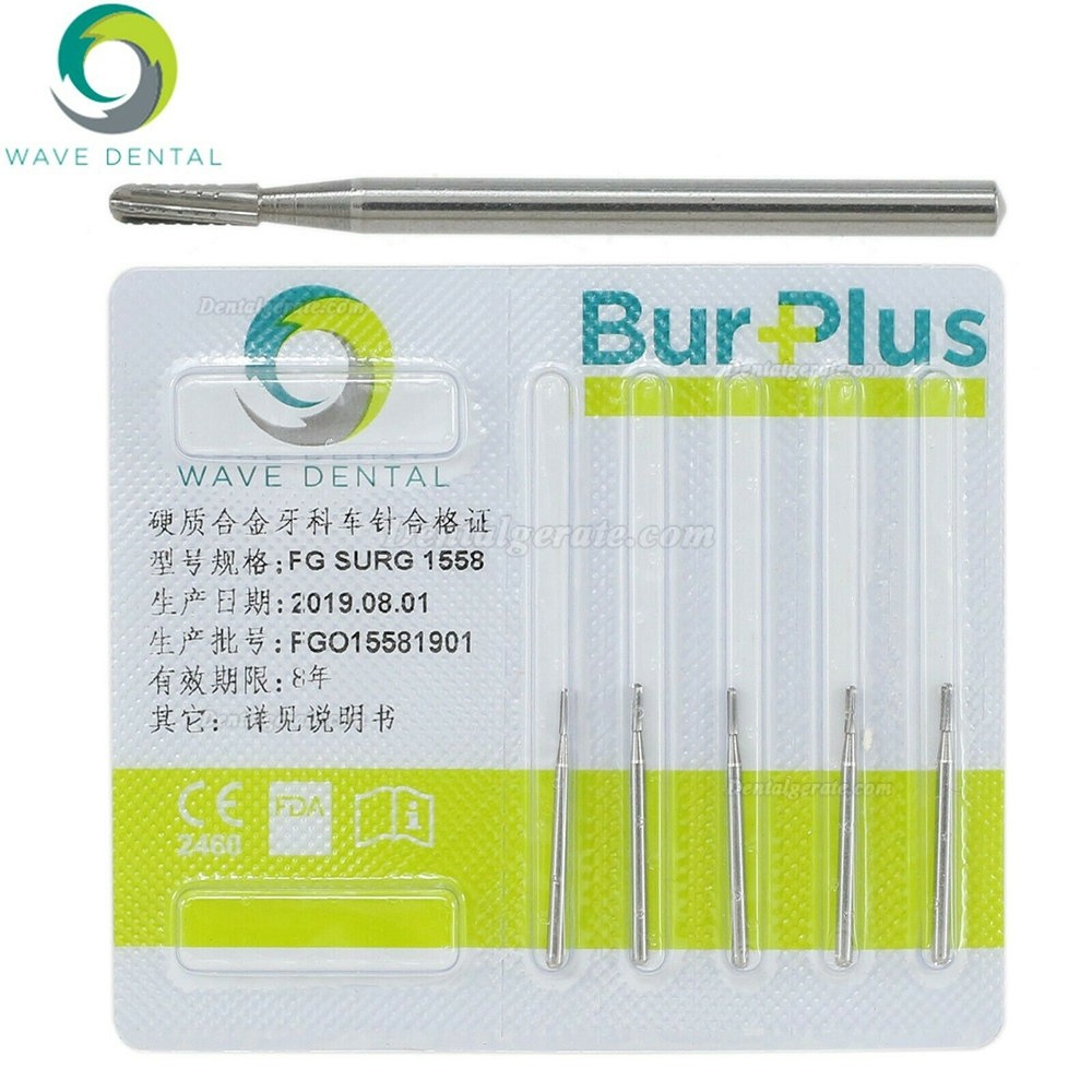10 St&uuml;ck FG SURG 1557 1558 FG-Schaft Hartmetallbohrer Zahnmedizin Kuppelspalt Zahnbohrer